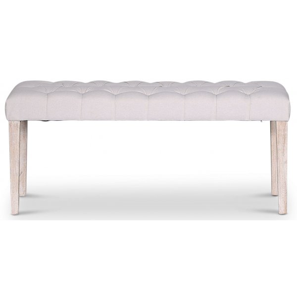 Cholet benk Bredde 110 cm - Antikk finish / Lin