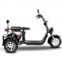 Elscooter Trehjulssykkel - Svart 2000W + Reflekterende sele