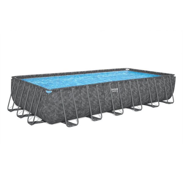 Bestway overjordisk basseng 7,3 x 3,7 m - 132 cm dybde | Power Steel APX 365 (561 kg)
