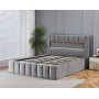 Sengeramme med LED-belysning 180x200 cm