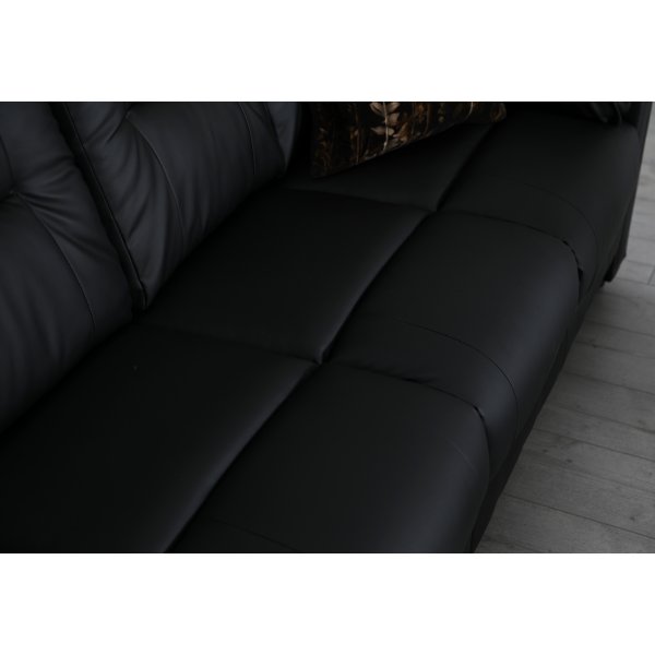 Hjørnesofa svart kunstskinn 5-seters - Beijing Hjørnesofa svart kunstskinn 5-seters - Beijing