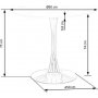 Spisebord rundt �90 cm - Marmorert glass/gull