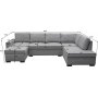Sofa 309 cm lys grå - Solna Sofa 309 cm lys grå - Solna