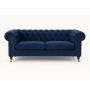 Sofa Sheffield Chesterfield 2-seter - M�rk bl� fl�yel