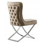 Stol med kromben - beige fl�yel - Luksus