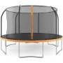 Trampoline med sikkerhetsnett - 425 cm + Stige til trampoline