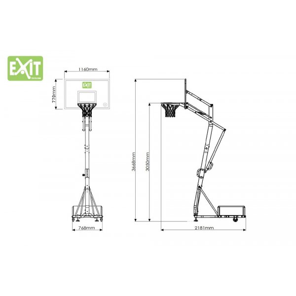 Galaxy basketballstativ - Flyttbart Galaxy basketballstativ - Flyttbart