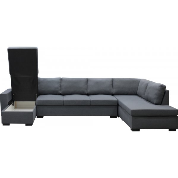 U-sofa Solna vendbar - 367 cm - mørk grå U-sofa Solna vendbar - 367 cm - mørk grå