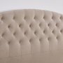 Sengegavl 180 cm bred avrundet design - Beige