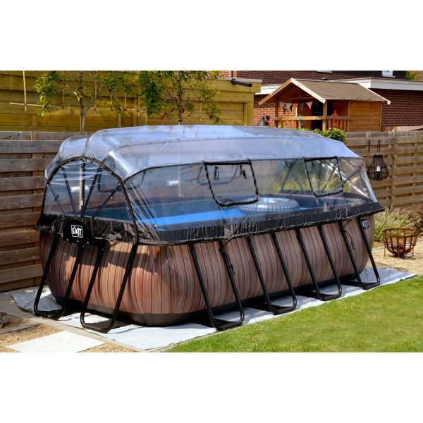 Basseng 4x2 m Premium + Tak & varmepumpe