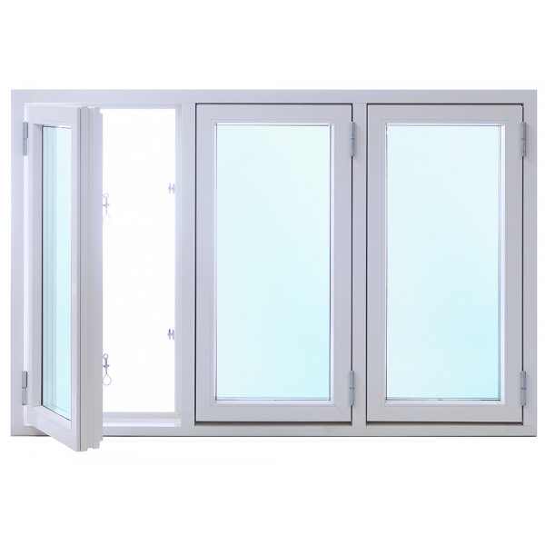 Vindu Aluminium/Tre 3-Lags Sidehengslet - 3-Rams - U-verdi 1,1 Vindu Aluminium/Tre 3-Lags Sidehengslet - 3-Rams - U-verdi 1,1