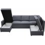 U-formet sovesofa Dream med oppbevaring - 299 cm - m�rkegr�