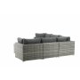 Loungegruppe gr� hj�rnesofa i kunstrotting - Amazon
