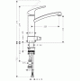 Hansgrohe Focus E kjkkenbatteri