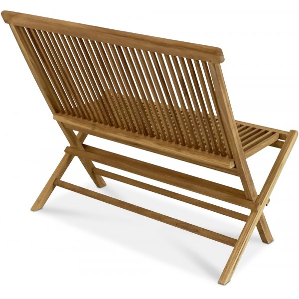 Salt sammenleggbar utesofa i teak + Tekstilimpregnering for utembler