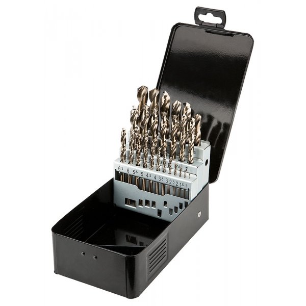 Borsett HSS-Co, 1,0 - 13,0 mm - 25 deler