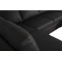 Solna U-sofa i svart PU A3D Solna U-sofa i svart PU A3D