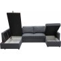 Sovesofa U-modell m�rkegr� - T�rn�