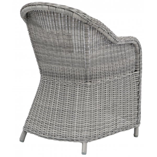 Spisegruppe; 4 stoler og spisebord 110 cm gr/rotting