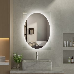 Speil - Benevento | Ovalt | LED-belysning, dimbar og antidugg Speil - Benevento | Ovalt | LED-belysning, dimbar og antidugg