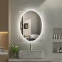 Speil - Benevento | Ovalt | LED-belysning, dimbar og antidugg
