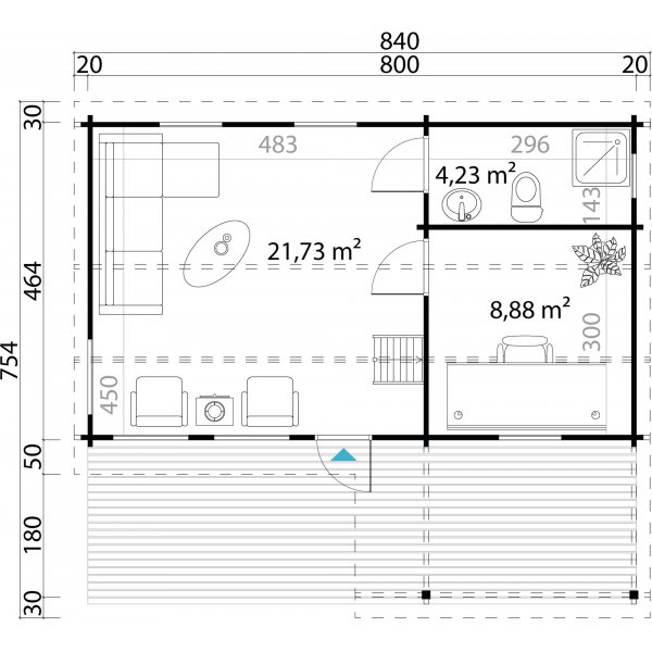 Feriehus Barbro B - 39,6 m² Feriehus Barbro B - 39,6 m²