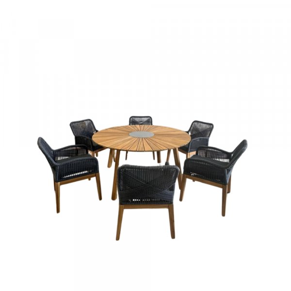 Utendørs spisegruppe | 6 seter | Akasietre | Florida Utendørs spisegruppe | 6 seter | Akasietre | Florida