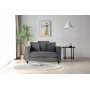 Stor lenestol i m�rkegr� fl�yel - 138 cm bred