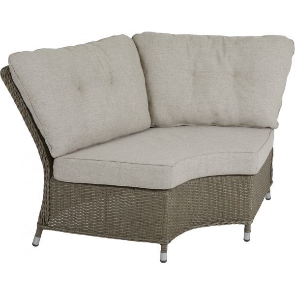 Baskemölle utendørs sofagruppe; Hjørnesofa med bord i naturrotting Baskemölle utendørs sofagruppe; Hjørnesofa med bord i naturrotting