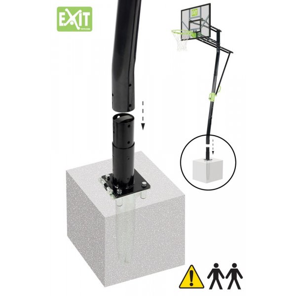 Galaxy basketballstativ - Festet i bakken