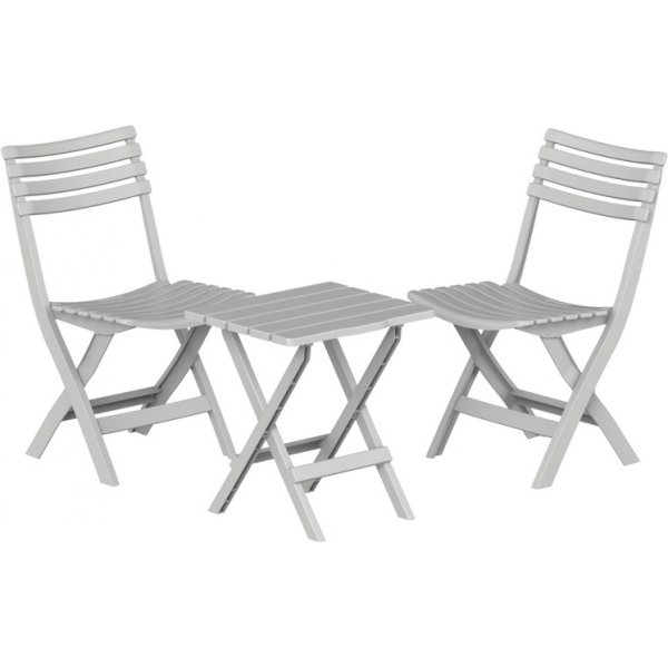 Sammenleggbar møbelgruppe i plast Sammenleggbar møbelgruppe i plast