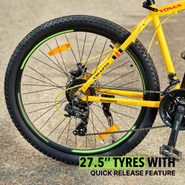 Terrengsykkel Yoma 27,5\\\" - Gul + L�s kjede