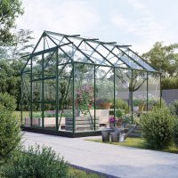 Drivhus Neptunus - Grønt 8 m² herdet glass Drivhus Neptunus - Grønt 8 m² herdet glass