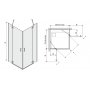Dusjhjrne Free Line II - 6mm glass (utadgende todrs)