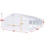 Partytelt i PVC - 6 x 30 m