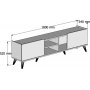 Elegant TV-stativ 180 cm - Valnøtt/svart Elegant TV-stativ 180 cm - Valnøtt/svart