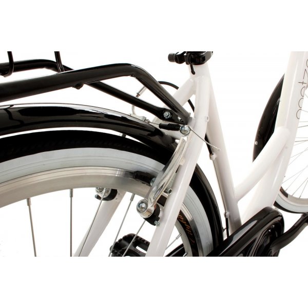 Damesykkel Goetze Mood - svart / hvit + Lås kjede Damesykkel Goetze Mood - svart / hvit + Lås kjede