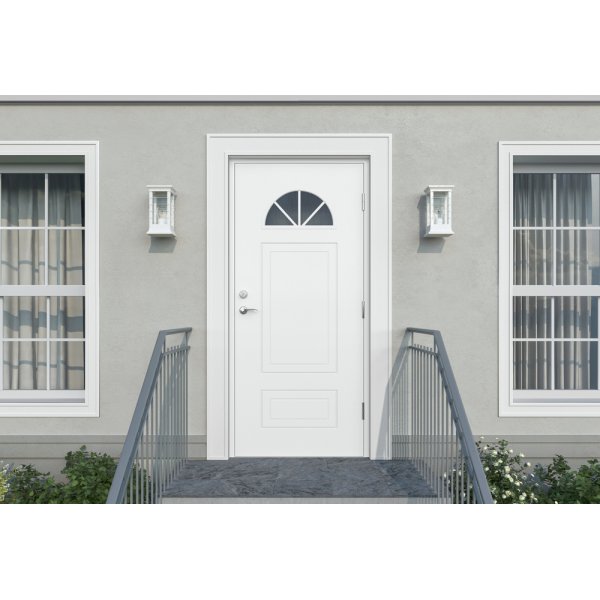 Felicia ytterdør med vindu og sprosser + Håndtakspakke Felicia ytterdør med vindu og sprosser + Håndtakspakke