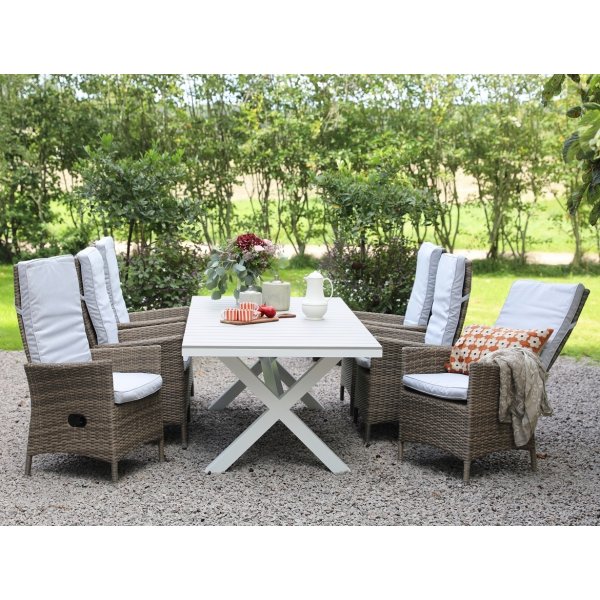 Matgruppe Milan - Bord & 6 Stoler