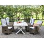 Matgruppe Milan - Bord & 6 Stoler