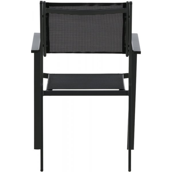 Chania stabelbar utendrs spisestuestol - Svart + Tekstilimpregnering for utembler