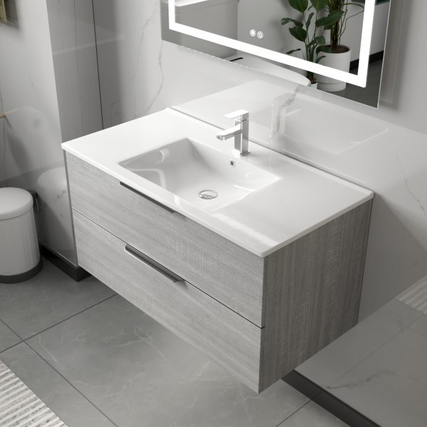 Baderomsmøbler London 80 cm - Betonggrå Baderomsmøbler London 80 cm - Betonggrå