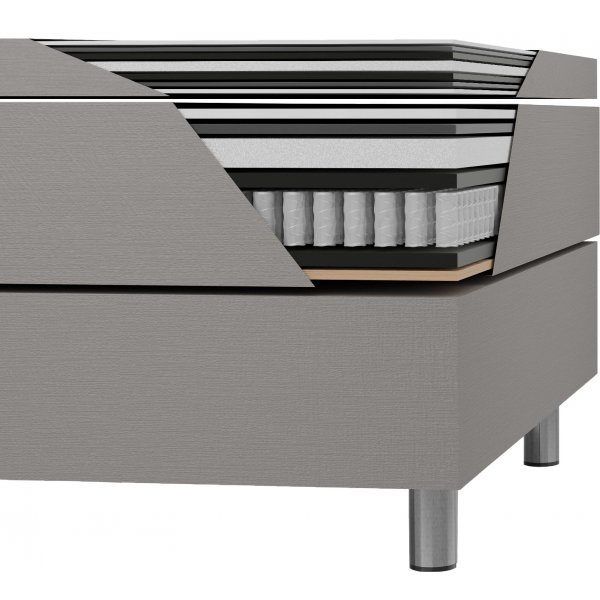 Seng med oppbevaring beige 160x200 cm Seng med oppbevaring beige 160x200 cm