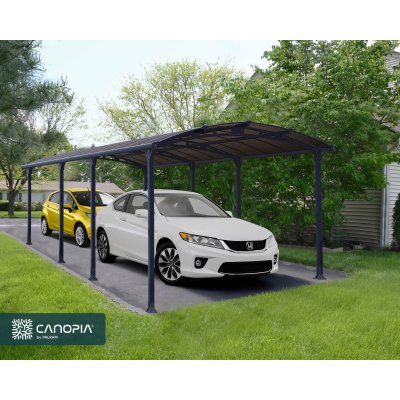 Canopia Arcadia dobbel metall carport 3,6 x 8,5 - Gr