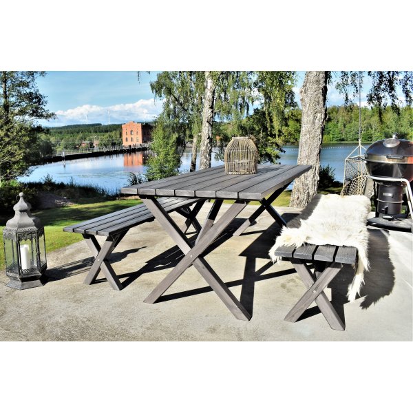 Scottsdale spisebord 190 cm - Rustikk grå + Rengjøringsspray for utemøbler Scottsdale spisebord 190 cm - Rustikk grå + Rengjøringsspray for utemøbler