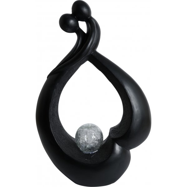 Garden Art solcellelampe stående par H61 cm - svart Garden Art solcellelampe stående par H61 cm - svart