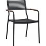 Pino stabelbar utestol - Svart / Beige
