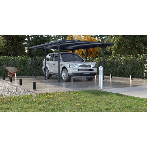 Frittstående carport Andy B - 502x313 cm byggesett i aluminium og metall Frittstående carport Andy B - 502x313 cm byggesett i aluminium og metall