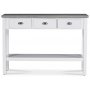1 Hugo sidebord med 3 skuffer - Hvit / Sement