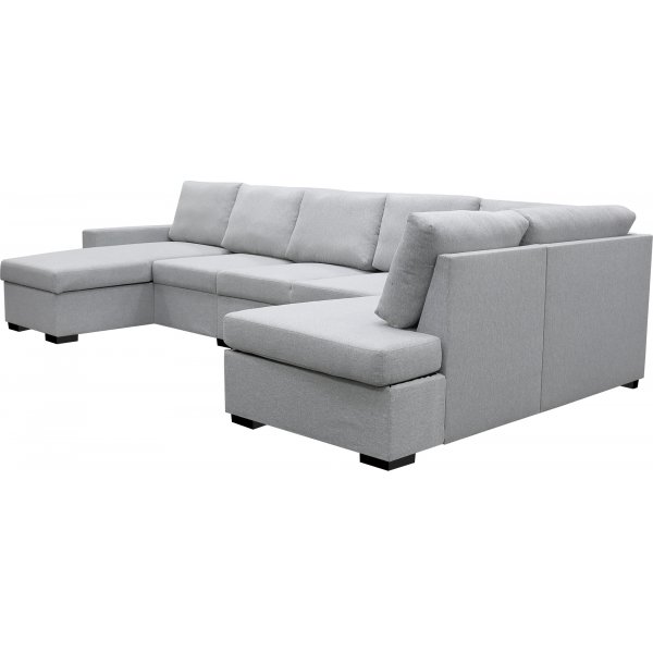 U-sofa Solna XL med oppbevaring - 367 cm - lys grå U-sofa Solna XL med oppbevaring - 367 cm - lys grå